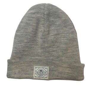 Faherty Brand 100% Merino Wool Cuffed Beanie Hat Grey MAH2304-LGH Mens Womens